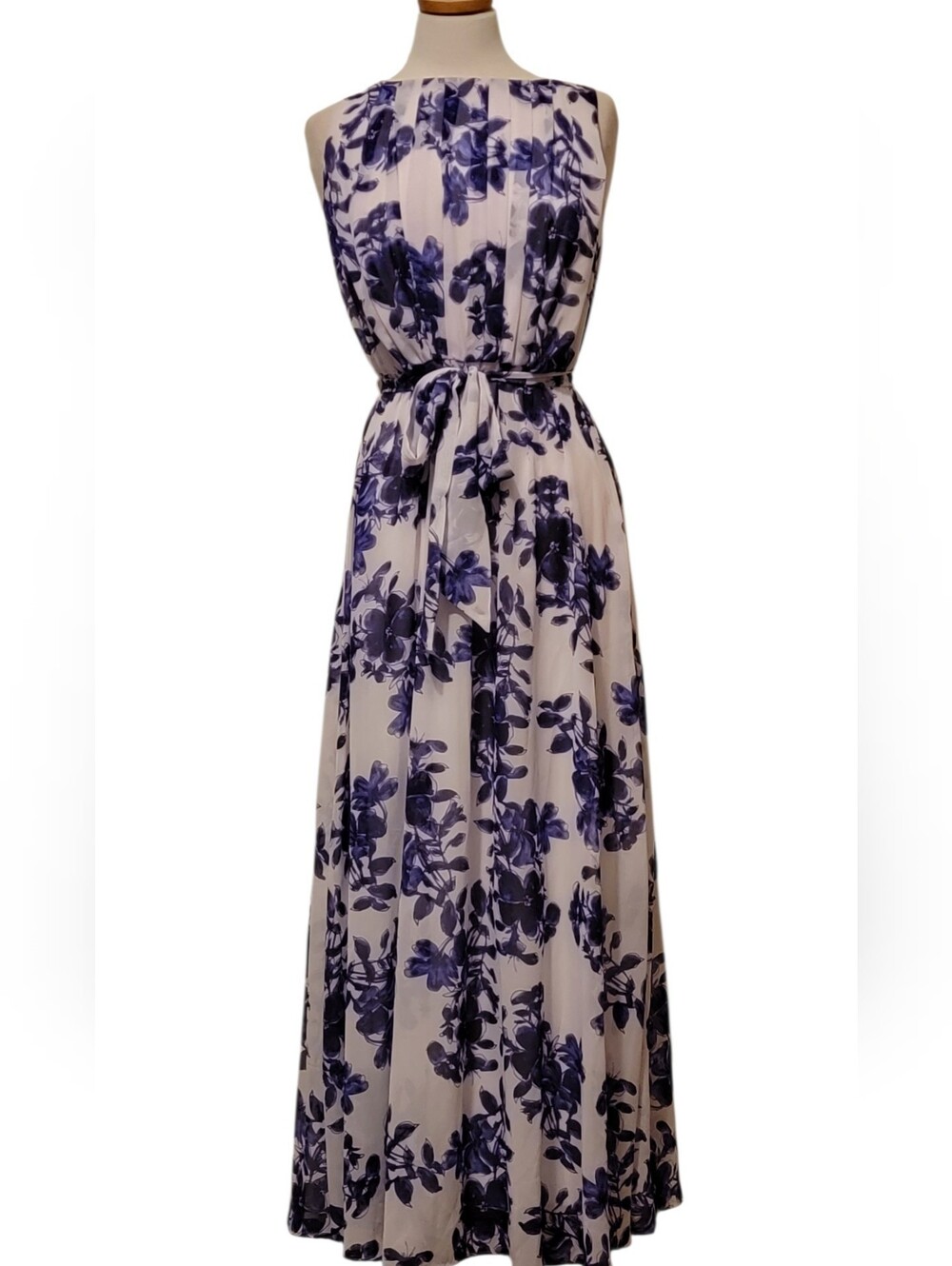 Eliza J Sheer Floral Wedding Formal Parties Any Occacasion Maxi Dress
